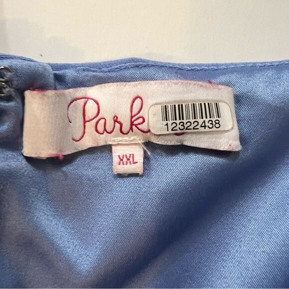 Parker Women's Blue Peplum Sweetheart Tank Top Size XXL - Picture 5 of 11
